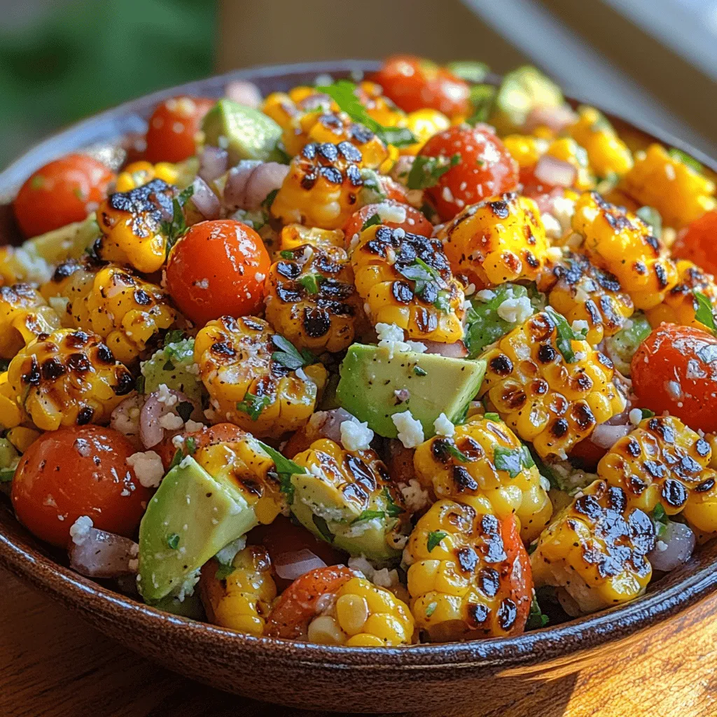 Grilled corn is the star of this salad, and for good reason. When corn is placed over a hot grill, a magical transformation occurs. The high heat causes the natural sugars in the corn to caramelize, resulting in a sweet, charred flavor that elevates the humble vegetable to new heights. This grilling process not only enhances the sweetness of the corn but also infuses it with a smoky depth that adds complexity to the dish.
