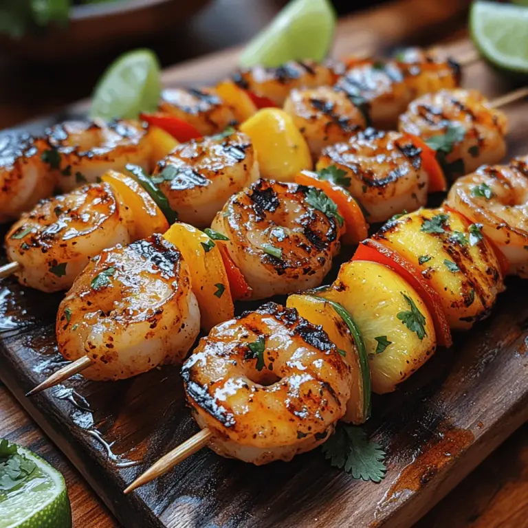 To create perfect Grilled Shrimp & Peach Skewers, it's essential to have a good grasp of the ingredients involved. Each component plays a crucial role in building flavor and texture, contributing to the overall success of the dish.
