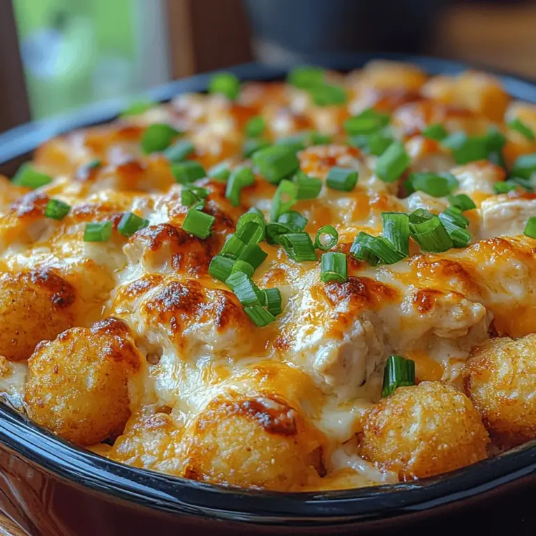 Comfort food is defined as dishes that provide nostalgia, warmth, and a sense of home. They often remind us of special moments—perhaps a family gathering around the table or a cozy evening spent watching movies. The Cheesy Chicken Tater Tot Bake is a perfect example of this category. Tater tot casserole has long been a favorite in many households, evoking memories of childhood dinners and family celebrations. The combination of flavors and textures brings a sense of familiarity and contentment that is hard to resist.