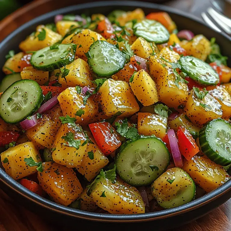 As the summer sun beats down, there’s nothing quite like a refreshing salad to cool you off and satisfy your taste buds. Tropical salads, in particular, have gained popularity for their vibrant colors, fresh ingredients, and the delightful combination of sweet and savory flavors that transport you straight to a sunny beach. Among the myriad of tropical salads, the Pineapple Cucumber Salad stands out as a perfect choice for those seeking a light yet flavorful dish that embodies the essence of summer.