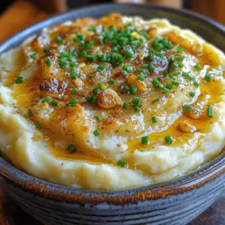 Mashed potatoes have long held a cherished place on dining tables around the world, revered for their comforting, creamy texture and ability to complement a wide array of dishes. Often associated with family gatherings, holiday feasts, and cozy weeknight dinners, they evoke feelings of warmth and nostalgia. While traditional mashed potatoes are undeniably delightful, there’s a way to elevate this beloved side dish into something truly extraordinary: creamy garlic mashed potatoes. This recipe introduces a savory twist that infuses the classic dish with rich garlic flavor, making it a standout option for any occasion.