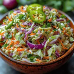 Coleslaw is a beloved dish that finds its roots in various cultures, often serving as a refreshing complement to rich and hearty meals. Traditionally made with shredded cabbage and a creamy dressing, coleslaw has evolved into countless variations, each more exciting than the last. One such vibrant rendition is the Zesty Cilantro Lime Coleslaw. This dish stands out not only for its bright flavors but also for its cultural significance that ties it to Mexican cuisine, where cilantro and lime are staples.