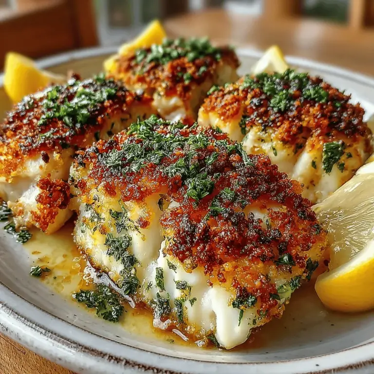 In the realm of quick and delectable weeknight meals, Garlic Parmesan Crusted Tilapia Bake emerges as a standout choice for seafood enthusiasts and busy families alike. This delightful recipe combines the mild flavor of tilapia with a crispy, golden-brown topping, resulting in a dish that not only satisfies the taste buds but also provides a nutritious alternative to heavier options. With its ease of preparation and minimal cooking time, this dish is perfect for those hectic evenings when you crave something both wholesome and satisfying.