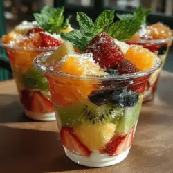 In a culinary landscape often dominated by rich and indulgent desserts, finding a recipe that strikes the perfect balance between indulgence and nutrition can be challenging. Enter Frosty Fruit Fiesta Cups, a delightful and colorful treat that not only pleases the palate but also nourishes the body. These cups, brimming with a medley of fresh fruits, offer a refreshing alternative to traditional desserts, making them an ideal choice for summer gatherings, picnics, or a simple snack to beat the heat.