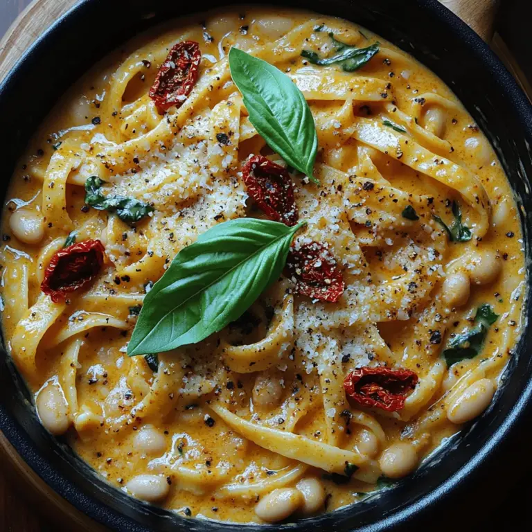 Italian cuisine is a celebration of flavors, colors, and textures that evoke a sense of warmth and comfort. It’s a style of cooking that not only nourishes the body but also feeds the soul. From rich sauces to hearty pastas, the allure of Italian food lies in its ability to bring people together around the dinner table. Among the numerous delectable dishes that define this culinary tradition, Creamy Tuscan White Bean Pasta stands out as a perfect blend of comfort and nutrition. This recipe showcases the essence of Tuscan cooking, combining simple yet flavorful ingredients to create a meal that is both satisfying and wholesome.