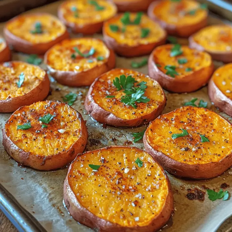 In the realm of healthy snacks and side dishes, crispy roasted sweet potato rounds stand out for their delightful texture and rich flavor. This dish has gained popularity not only for its taste but also for its impressive nutritional profile, making it a favorite among health-conscious eaters and food enthusiasts alike. Crispy roasted sweet potato rounds are incredibly versatile, serving as an excellent accompaniment to a variety of main courses or as a satisfying snack on their own. They can be enjoyed at any time of the day, from a quick afternoon bite to a sophisticated dinner side.