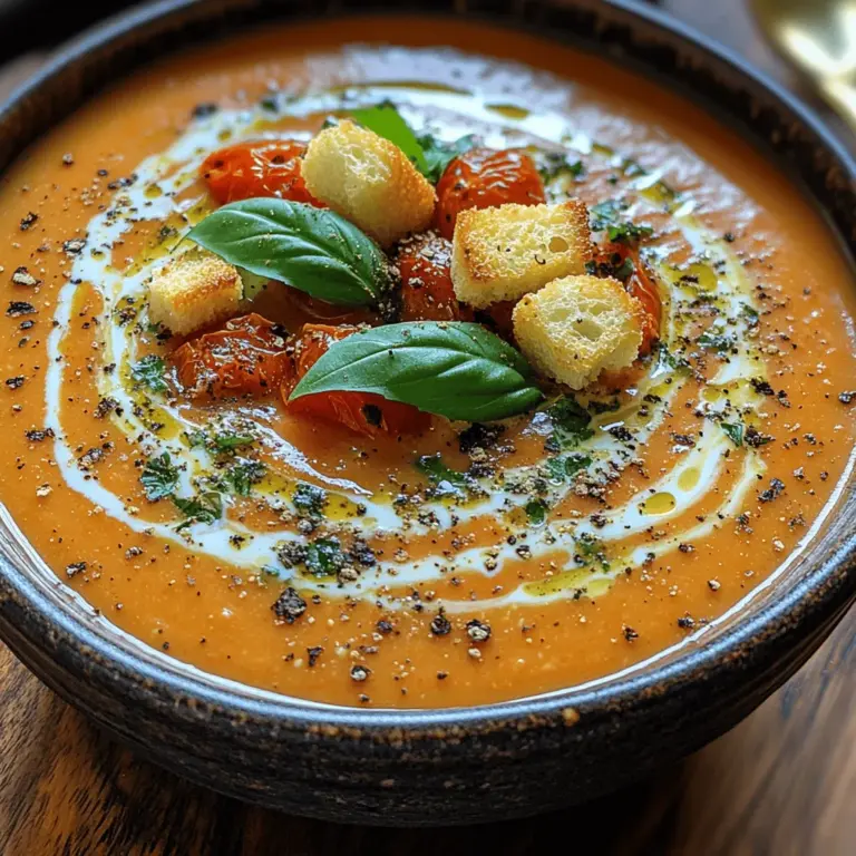 Tomato basil soup is a beloved dish that has warmed hearts and filled bellies for generations. This comforting classic combines the rich, tangy flavor of tomatoes with the fragrant, aromatic notes of fresh basil, creating a culinary experience that is both delightful and satisfying. With its creamy texture and vibrant flavors, this soup is perfect for cozy evenings at home or as a starter for a dinner party.