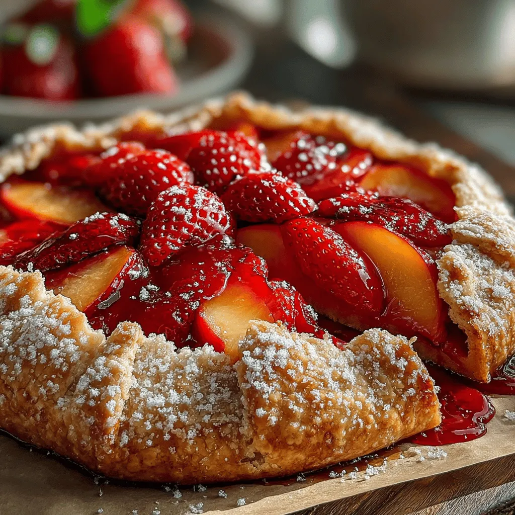 As summer approaches, the vibrant colors and sweet aromas of fresh fruits beckon us to create delightful desserts that celebrate the season. One such treat is the galette, a rustic pastry that captures the essence of sunny days and bountiful harvests. The Sun-Kissed Strawberry Peach Galette combines the luscious flavors of ripe strawberries and peaches into a simple yet stunning dessert that is perfect for gatherings, family meals, or a quiet evening at home. This easy-to-make dish not only dazzles the palate but also invites creativity and personal flair, making it a beloved choice for both novice and experienced bakers.