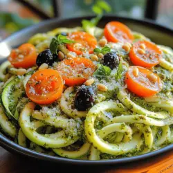 In the realm of healthy dining, zoodles—spiralized zucchini—have emerged as a favorite among health enthusiasts and food lovers alike. Their rise to popularity can be attributed to their versatility, low-calorie count, and the delightful texture they offer as a pasta substitute. The Creamy Pesto Zoodle Bowl epitomizes this trend, presenting a nutritious and scrumptious meal that’s perfect for those seeking a lighter yet satisfying option.