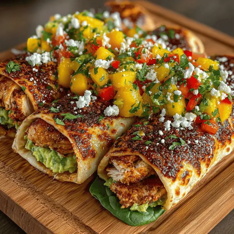 If you're seeking a dish that combines vibrant flavors with healthy ingredients, look no further than Grilled Chicken & Mango Salsa Wraps. This delicious recipe brings together the succulent taste of grilled chicken and the refreshing zing of mango salsa, all wrapped up in a convenient and satisfying package. Perfect for lunch, dinner, or a light snack, these wraps are not only easy to prepare but also packed with nutrients that support a balanced diet.