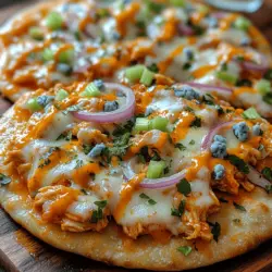 If you're on the lookout for a dish that combines bold flavors with comforting textures, look no further than our Fiery Buffalo Bliss Flatbread. This recipe is a celebration of taste and creativity, merging the classic elements of buffalo chicken with the satisfying crunch of flatbread. Perfect for a game day gathering, a casual weeknight meal, or simply indulging in a fiery food craving, this flatbread is bound to become a favorite in your culinary repertoire.