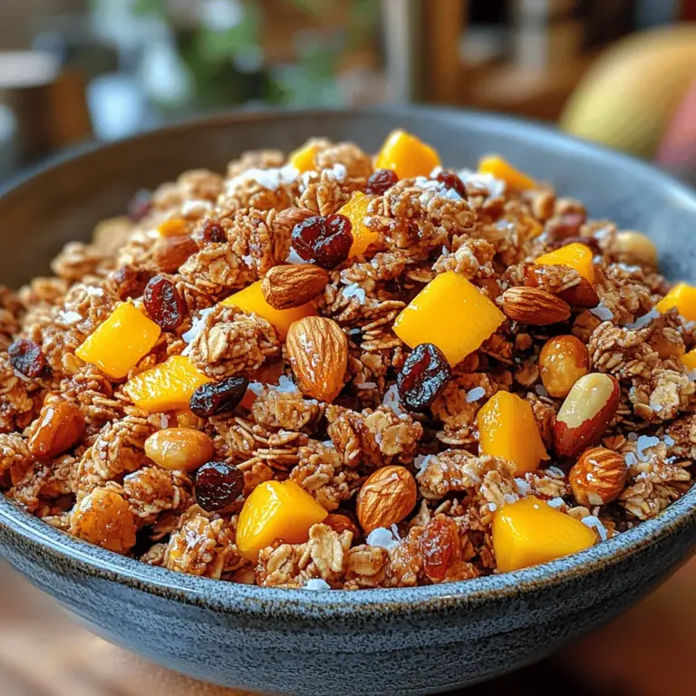 Are you ready to embark on a flavor journey that combines the wholesome goodness of oats with the tropical sweetness of coconut? If so, this recipe for Crispy Tropical Delight: Toasty Coconut Granola Clusters is a must-try. This deliciously crunchy granola is perfect for breakfast, a midday snack, or even as a topping for your favorite yogurt or smoothie bowl.