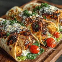 Wraps have long been celebrated as a convenient and delicious meal option, appealing to busy individuals and families alike. They are perfect for those seeking a quick yet satisfying dish that can be enjoyed on the go or served at home. Among the myriad of wrap recipes available, Grilled Chicken Caesar Wraps stand out as a healthy, flavorful, and easy-to-make option that combines the classic Caesar salad with the satisfying heartiness of grilled chicken, all neatly tucked into a wrap. This recipe not only delivers a delightful taste experience but also balances protein, greens, and the iconic Caesar flavor profile, making it a well-rounded meal choice.