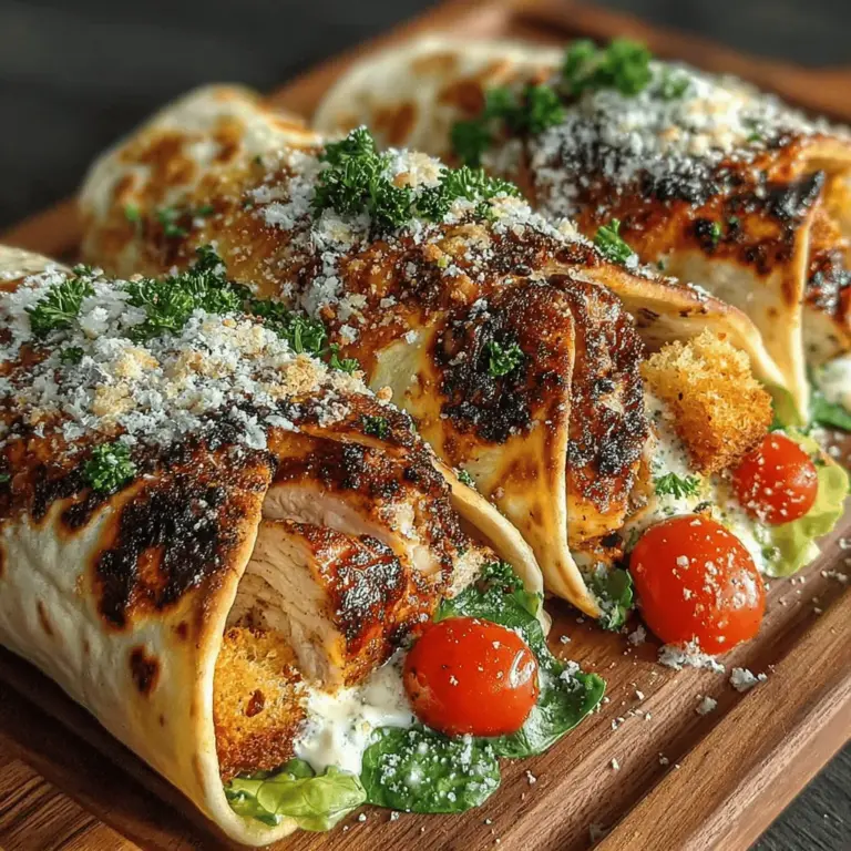 Wraps have long been celebrated as a convenient and delicious meal option, appealing to busy individuals and families alike. They are perfect for those seeking a quick yet satisfying dish that can be enjoyed on the go or served at home. Among the myriad of wrap recipes available, Grilled Chicken Caesar Wraps stand out as a healthy, flavorful, and easy-to-make option that combines the classic Caesar salad with the satisfying heartiness of grilled chicken, all neatly tucked into a wrap. This recipe not only delivers a delightful taste experience but also balances protein, greens, and the iconic Caesar flavor profile, making it a well-rounded meal choice.