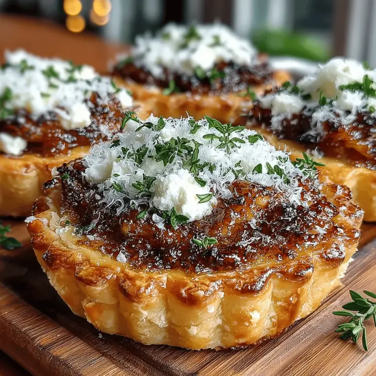 Creating perfect Savory Caramelized Onion & Goat Cheese Tarts involves more than just cooking; it’s an art form that requires careful layering of ingredients. Start with the foundation of your tart, which is the pastry. Once your pastry shells are ready, it’s time to layer the flavors.