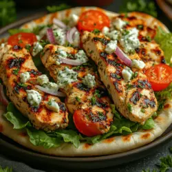 Zesty Greek Chicken Pita Pockets are a delightful culinary creation that brings the vibrant flavors of Greece to your table. This dish combines the succulent taste of marinated chicken with the fresh crunch of vegetables, all wrapped in a soft pita. Originating from the heart of Greek cuisine, pita pockets have become a beloved staple not just in Greece, but worldwide. They encapsulate the essence of Mediterranean dining, where fresh ingredients and bold flavors come together to create satisfying meals that are both nutritious and delicious.