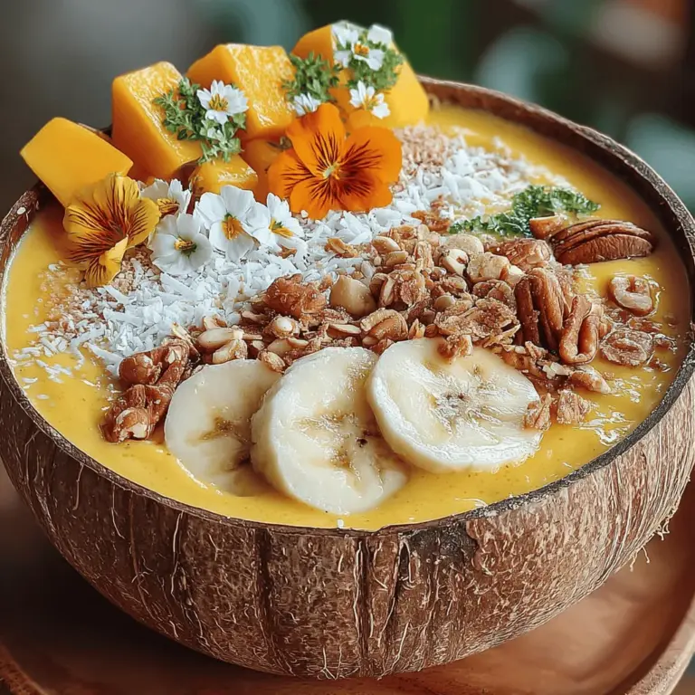 Smoothie bowls have taken the culinary world by storm, emerging as a vibrant and health-conscious breakfast or snack option that appeals to all ages. The concept is simple yet enticing: a thick, creamy base of fruit and other wholesome ingredients served in a bowl and topped with a variety of nutritious garnishes. Their popularity can be attributed not just to their aesthetic appeal, but also to their versatility and health benefits. Among the many delightful smoothie bowl recipes, the Tropical Bliss Mango Smoothie Bowl stands out with its luscious flavors and vibrant color, evoking the essence of a tropical getaway.