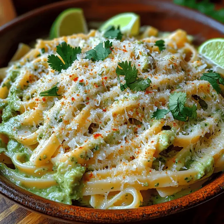 In the vast world of pasta dishes, few can rival the vibrant and refreshing appeal of Creamy Cilantro Lime Pasta. This dish is a delightful fusion of creamy textures and zesty flavors, making it an ideal choice for any occasion, whether you're hosting a dinner party or simply looking to elevate your weeknight meals. Each bite offers a rich, satisfying experience, accentuated by the bright notes of lime and the fresh, herbaceous undertones of cilantro.