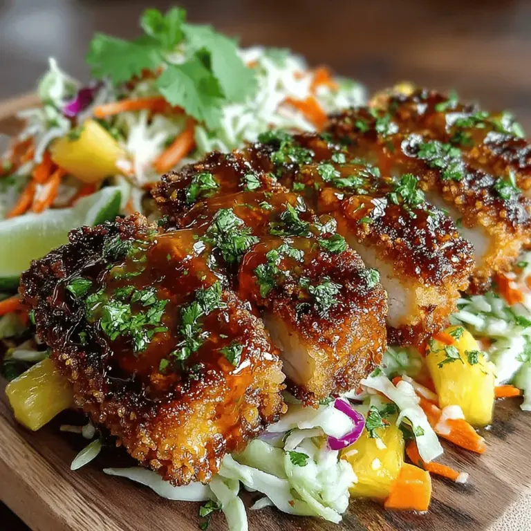 Imagine savoring a dish that transports you to a sun-soaked beach, where the salty breeze mingles with the sweet scent of tropical fruits. Coconut Crusted Tofu with Pineapple Slaw does just that. This vibrant dish combines the rich flavors of coconut with the savory goodness of tofu, all complemented by a refreshing slaw that features juicy pineapple. Not only is this recipe a feast for the senses, but it also exemplifies the beauty of plant-based cooking, making it a perfect choice for vegans, vegetarians, and anyone looking to explore the versatility of plant-based meals.