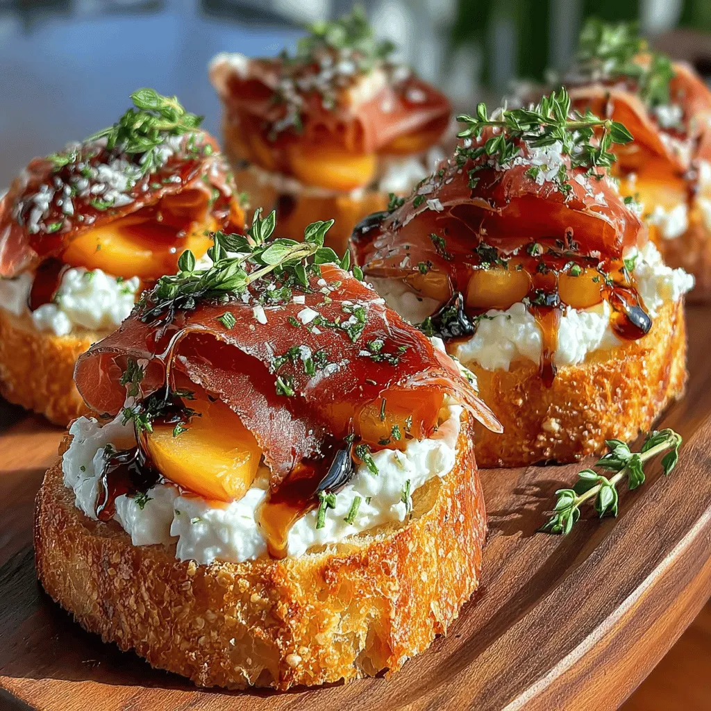 Crostini, the charming little toasted bread bites, have long been celebrated as a staple appetizer in Italian cuisine. Their delightful versatility allows them to be topped with a myriad of ingredients, making them suitable for any occasion—be it a casual gathering or a sophisticated dinner party. Among the many variations, the Sweet & Savory Peach & Prosciutto Crostini stands out as a seasonal favorite that tantalizes the palate with its harmonious blend of flavors.