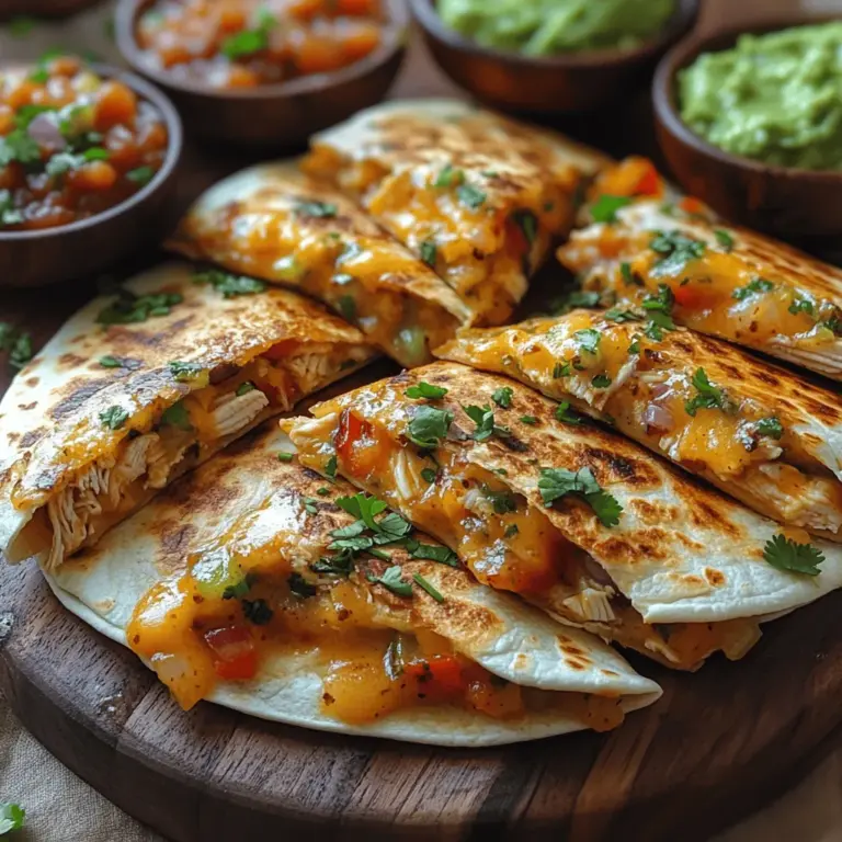 When it comes to versatile dishes that can please a crowd, few recipes rival the appeal of crispy chicken quesadilla wedges. Whether you’re hosting a family dinner, planning an exciting game night, or simply looking for a casual meal with friends, these quesadilla wedges are a perfect fit. The combination of savory shredded chicken, melted cheese, and a medley of spices creates an irresistible flavor profile that will leave everyone asking for seconds.