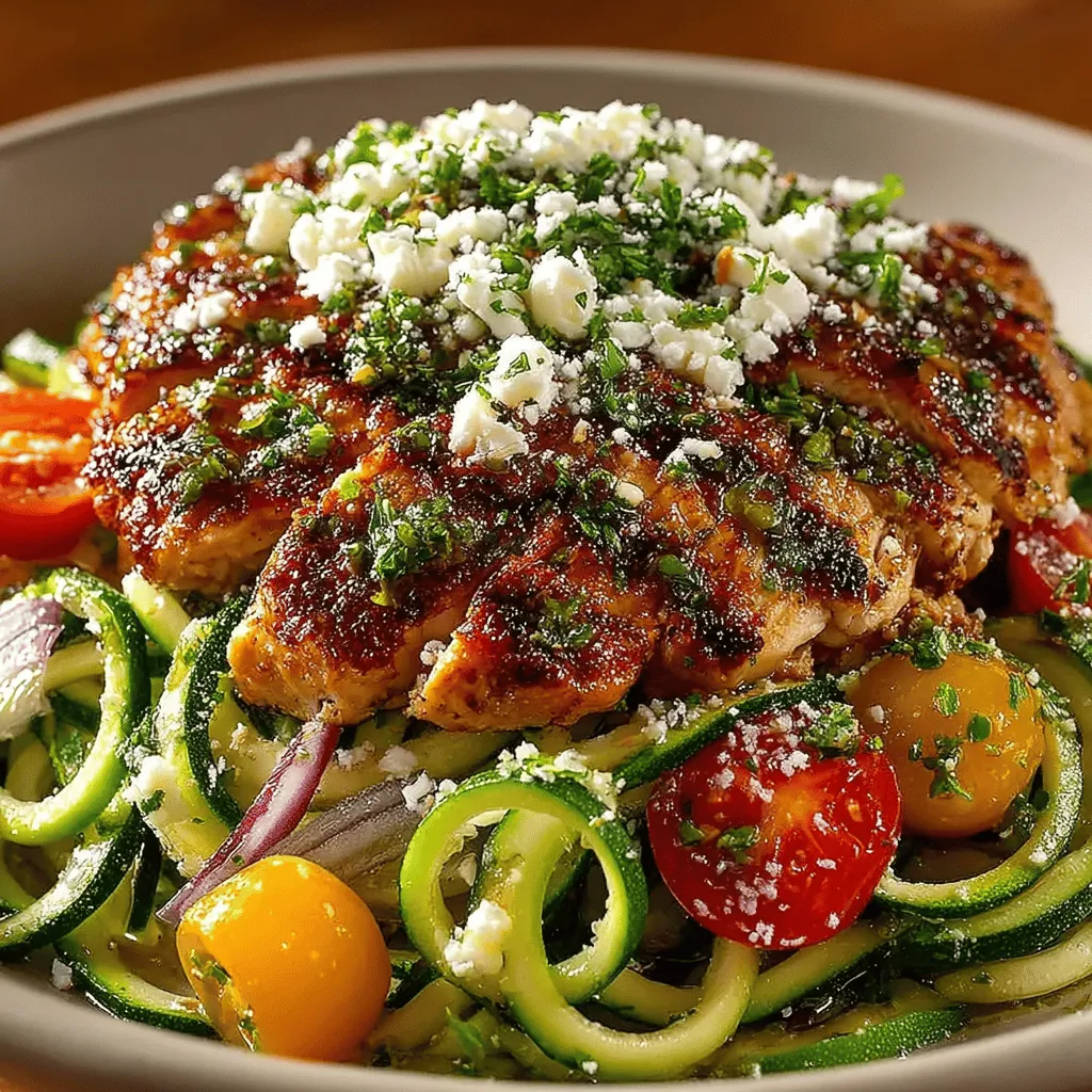 In today's health-conscious world, finding delicious and nutritious meal options can often feel like a challenge. Enter the Zesty Herb Chicken & Zoodle Salad, a vibrant dish that not only satisfies your taste buds but also aligns perfectly with a healthy lifestyle. This salad is a delightful fusion of grilled chicken, fresh vegetables, and zoodles—zucchini noodles that serve as a refreshing alternative to traditional pasta. With its bright flavors and appealing presentation, this salad is sure to become a staple for those seeking a wholesome yet satisfying meal.