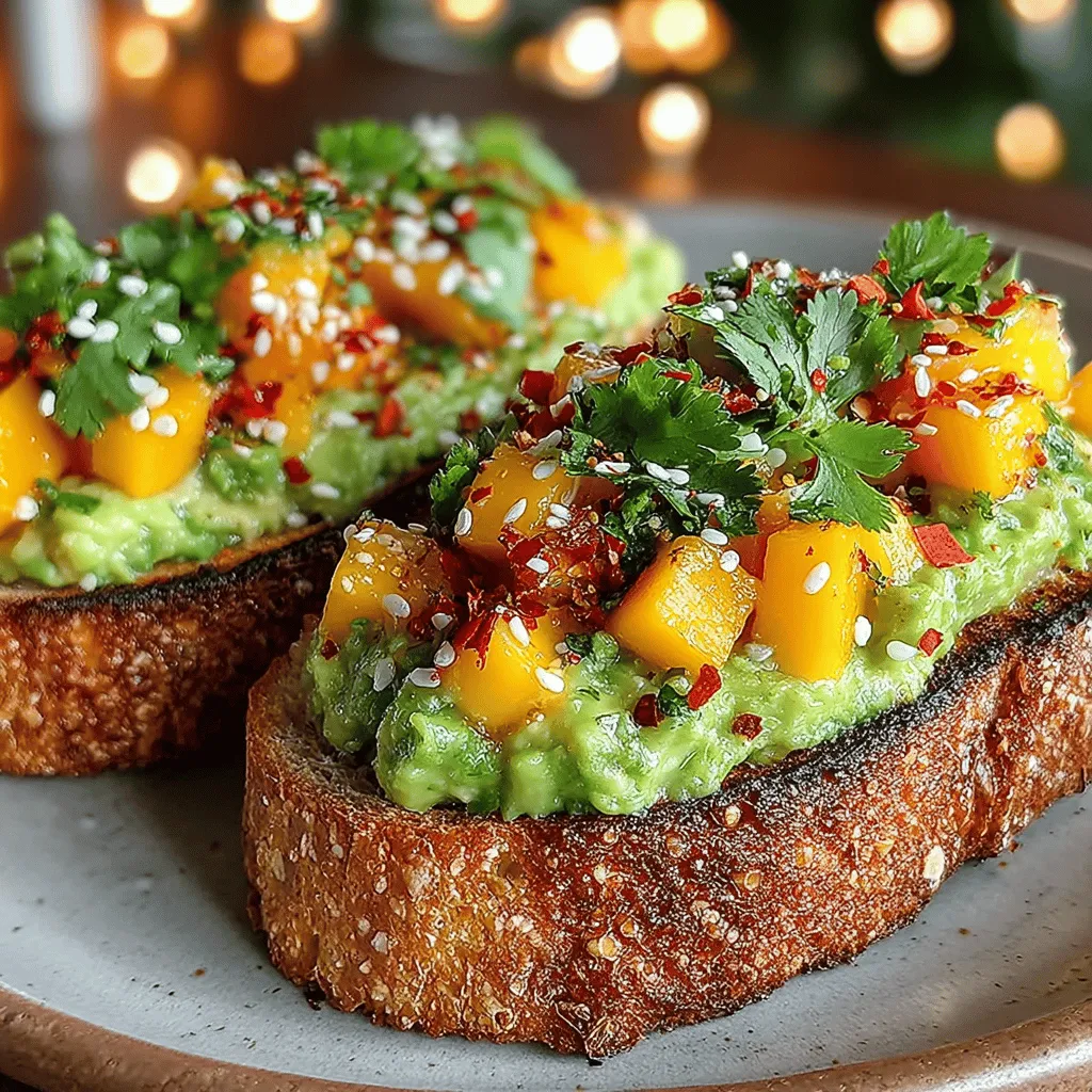 In the world of breakfast and brunch, few dishes capture the essence of freshness and flavor quite like Tropical Bliss Mango Avocado Toast. This vibrant dish is more than just a feast for the eyes; it’s a delightful combination of creamy avocados and sweet, juicy mangoes, making it an ideal choice for anyone seeking a nutritious start to their day or a light snack at any time. Whether you’re hosting a weekend brunch or simply indulging in a quiet morning meal, this recipe promises to elevate your dining experience with its tropical flair.