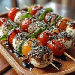 Caprese dishes have long captivated food enthusiasts around the world, celebrated for their vibrant colors and fresh flavors. Originating from Italy, the classic Caprese salad combines ripe tomatoes, creamy mozzarella, and fragrant basil, creating a harmonious balance that is both visually appealing and delicious. As a delightful twist on this traditional favorite, chilled Caprese skewers offer a refreshing appetizer or snack that is perfect for warm-weather gatherings, picnics, or even as a light meal.