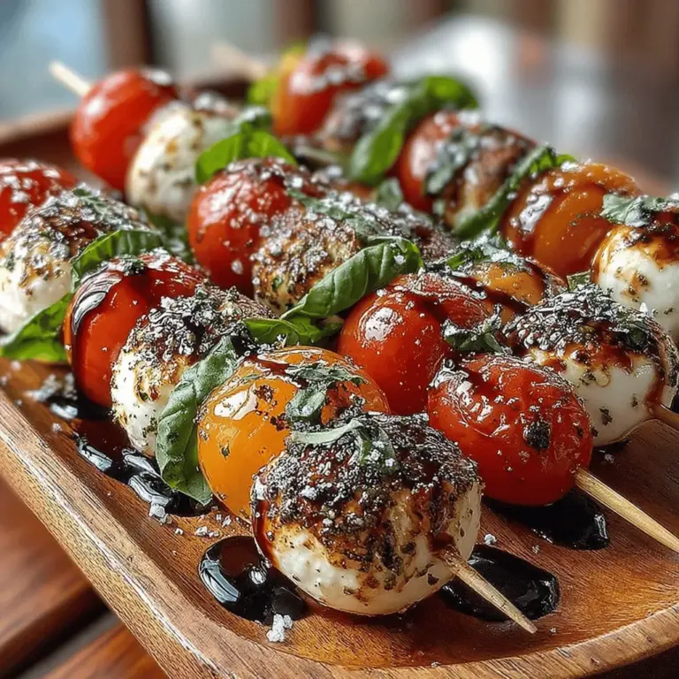 Caprese dishes have long captivated food enthusiasts around the world, celebrated for their vibrant colors and fresh flavors. Originating from Italy, the classic Caprese salad combines ripe tomatoes, creamy mozzarella, and fragrant basil, creating a harmonious balance that is both visually appealing and delicious. As a delightful twist on this traditional favorite, chilled Caprese skewers offer a refreshing appetizer or snack that is perfect for warm-weather gatherings, picnics, or even as a light meal.