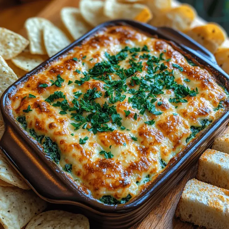 If you’re on the hunt for a crowd-pleasing appetizer that combines rich flavors with a creamy texture, look no further than Creamy Spinach Artichoke Delight Dip. This delectable dish has earned its place as a staple at parties, game-day gatherings, and cozy nights in. The allure of this dip lies in its perfect balance of savory spinach and tangy artichokes, all enveloped in a luscious, cheesy sauce. Whether you’re hosting a gathering or simply treating yourself, this recipe is sure to impress with its delightful taste and ease of preparation.