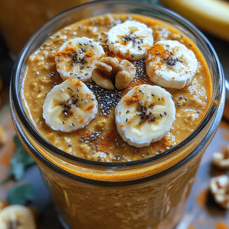 Welcome to a journey of flavors and wellness with our Golden Turmeric Latte Overnight Oats. This delightful recipe combines the nourishing goodness of oats with the vibrant, earthy notes of turmeric, creating a breakfast that is not only delicious but also packed with health benefits. Turmeric, widely celebrated in Ayurvedic traditions, is renowned for its anti-inflammatory properties and potential to boost overall wellness. Overnight oats, on the other hand, have gained immense popularity for their convenience and versatility, making them an ideal choice for busy mornings.