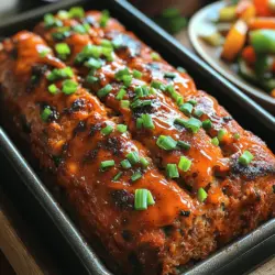 Indulge your senses and elevate your weeknight meals with the Spicy Buffalo Turkey Meatloaf Explosion. This innovative take on the classic meatloaf delivers a delightful punch of flavor while maintaining a healthier profile. Ground turkey, known for its lean protein content, serves as the perfect base when combined with the iconic, fiery essence of buffalo wing sauce. This dish is not just about satisfying hunger; it’s about creating an unforgettable culinary experience that can transform an ordinary family dinner into an exciting feast.