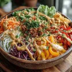 Asian cuisine is renowned for its vibrant flavors and textures, and the Crunchy Asian Noodle Salad with Creamy Peanut Dressing embodies this culinary tradition beautifully. This dish is a delightful medley of fresh vegetables, hearty rice noodles, and a luscious peanut dressing that ties everything together. Whether you're looking for a quick weeknight dinner, a refreshing side dish for a summer barbecue, or a meal prep option for your busy week, this salad checks all the boxes.