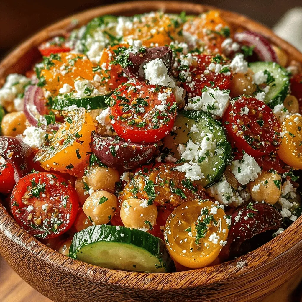 In today's fast-paced world, the emphasis on healthy eating has never been more critical. As people become increasingly aware of the impact of their dietary choices on overall health, salads have emerged as a cornerstone of nutritious meals. Among the myriad of salad options, the Chickpea Greek Salad Delight stands out as a vibrant and satisfying choice. This recipe seamlessly blends fresh vegetables, protein-rich chickpeas, and the zesty flavors traditionally associated with Greek cuisine, making it a perfect addition to any meal or a refreshing standalone dish.