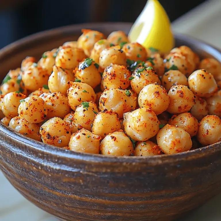 In recent years, chickpeas have emerged as a popular ingredient in the world of healthy snacking. These versatile legumes are not only packed with flavor but also offer an impressive array of nutritional benefits, making them an ideal choice for those seeking a satisfying and wholesome snack. Among the many delicious ways to enjoy chickpeas, the recipe for Crunchy Spicy Baked Chickpeas stands out. This dish not only delivers a satisfying crunch but also bursts with flavor, appealing to both health-conscious eaters and flavor enthusiasts alike.
