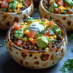 When it comes to creating the perfect crunchy taco bowls, baking is a crucial step. The key to achieving that delightful crispiness lies in both timing and temperature. Preheat your oven to 375°F (190°C) before placing your tortilla bowls inside. This temperature ensures that the bowls cook evenly and develop a golden-brown finish without burning.