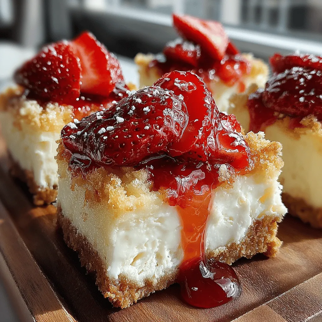 If you're on the lookout for a dessert that brings together the delightful balance of creaminess and freshness, look no further than Silky Strawberry Delight Cheesecake Bars. This luscious treat has become a favorite for dessert lovers everywhere, thanks to its appealing combination of silky cheesecake filling, buttery graham cracker crust, and a vibrant strawberry topping. Not only do these cheesecake bars satisfy your sweet tooth, but they also provide a refreshing burst of flavor that makes them ideal for both casual gatherings and special occasions.