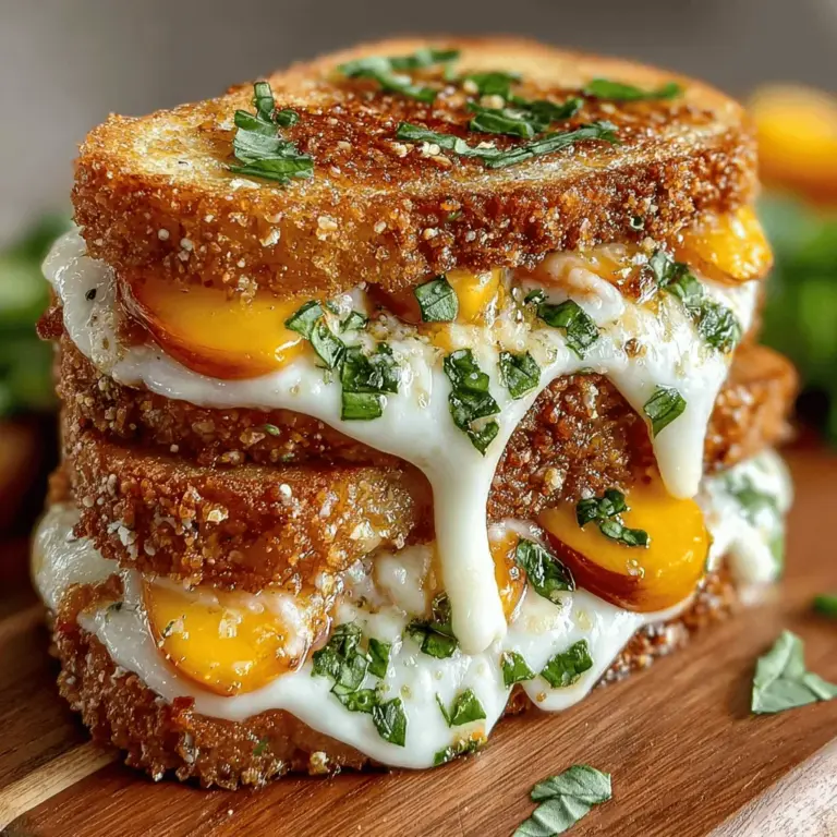 Creating the perfect Caramelized Peach & Brie Melts begins with careful assembly. Start by selecting high-quality bread, such as a rustic sourdough or a hearty whole grain. These options not only provide a robust foundation but also enhance the overall flavor profile.
