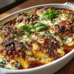 Once your stuffed shells are filled and neatly arranged in the baking dish, it's time to add the marinara sauce. Pour enough sauce to cover the base of the dish thoroughly, ensuring that each shell is nestled in a flavorful pool of tomato goodness. The key to a delicious Baked Feta and Spinach Stuffed Shells lies in the proper distribution of sauce. An even coating not only enhances the taste but also helps to keep the pasta from drying out during baking.