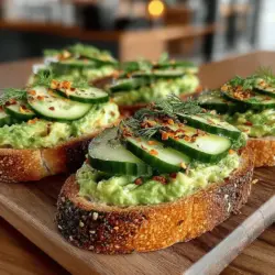 Creamy Cucumber Avocado Toast is a vibrant dish that has gained immense popularity in recent years for its delightful combination of flavors and textures. This recipe marries the rich, buttery taste of ripe avocados with the crisp, refreshing crunch of cucumbers, making it an ideal choice for breakfast, brunch, or even a light snack. Beyond its taste appeal, this dish is packed with essential nutrients, making it a wholesome addition to any meal.