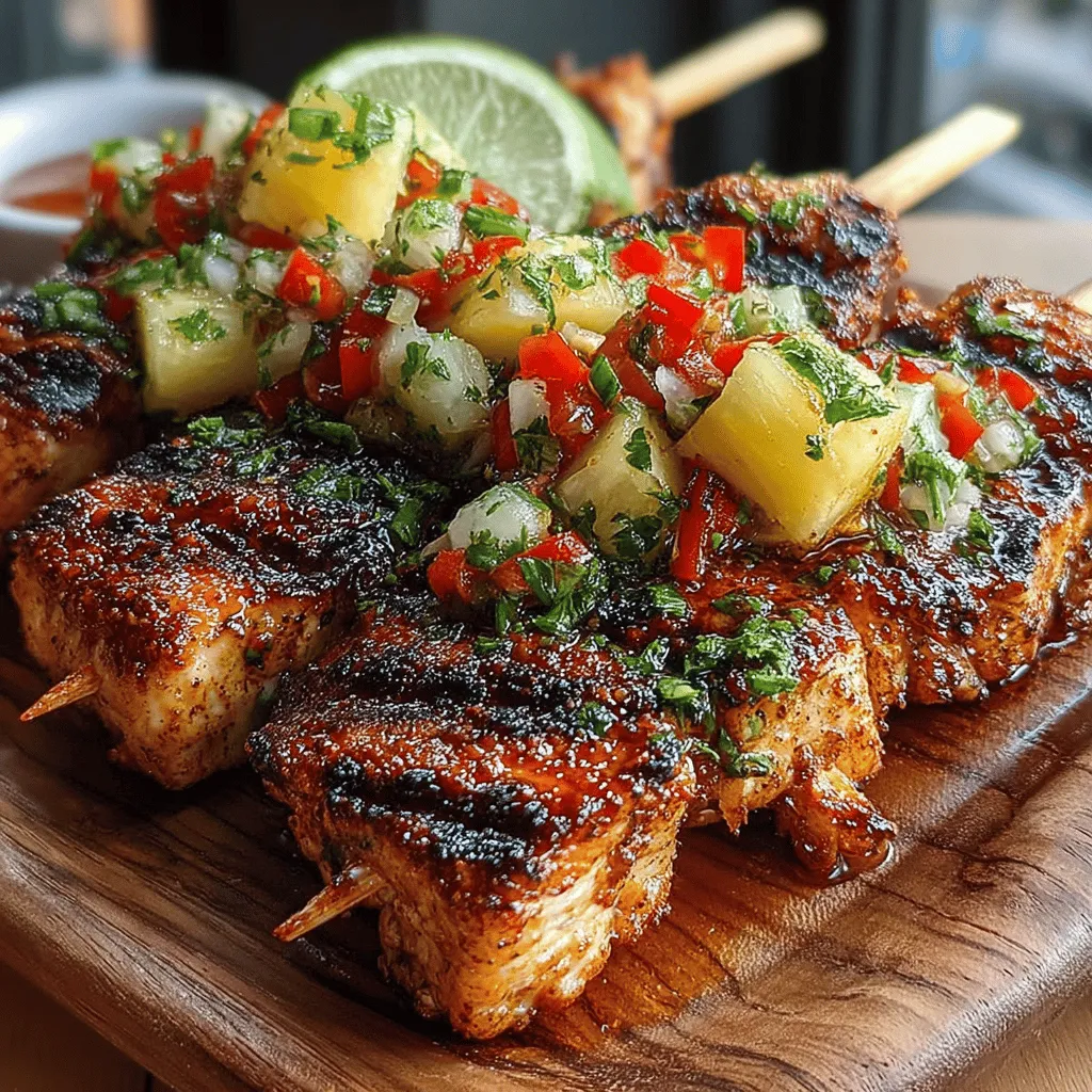 As the sun shines brighter and the days grow longer, outdoor cooking becomes an irresistible temptation. One dish that perfectly encapsulates the vibrant essence of summer is Tropical Chicken Skewers with Pineapple Salsa. This dish not only brings a burst of tropical flavors to your palate but also offers a delightful way to enjoy a healthy, satisfying meal. Whether you're hosting a backyard barbecue, enjoying a picnic at the park, or simply looking to spice up your weeknight dinners, these skewers are sure to impress.
