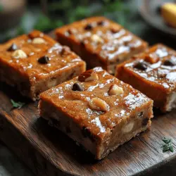 To create a perfectly textured Peanut Butter Banana Power Bar, start by blending your wet ingredients effectively. The key here is to combine the ripe bananas, peanut butter, and your choice of sweetener until you achieve a smooth and creamy mixture.