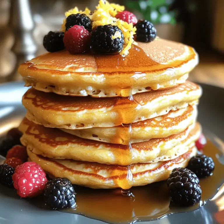 Pancakes are a beloved breakfast staple across cultures, but few recipes evoke the same level of excitement as the zesty fluffy lemon ricotta pancake. This delightful dish marries the classic pancake with the creamy richness of ricotta cheese and the refreshing brightness of lemon, creating a breakfast experience that is both light and indulgent. While pancakes date back to ancient times, evolving through various forms and flavors, this particular recipe represents a modern twist that has captured the hearts of brunch enthusiasts everywhere.