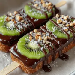 The allure of Chocolate Kiwi Delight Pops lies not only in their delicious taste but also in the complementary nature of the ingredients. Dark chocolate brings a depth of richness, while kiwi adds a tangy sweetness that brightens the palate. This harmonious blend creates a dessert that is both decadent and refreshing, appealing to a wide range of taste preferences.