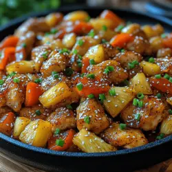 To create a delicious Sweet and Spicy Pineapple Chicken, the cooking method plays a crucial role in achieving the right texture and flavor. Start by heating a large skillet or wok over medium-high heat. This ensures that your chicken will brown nicely without steaming.