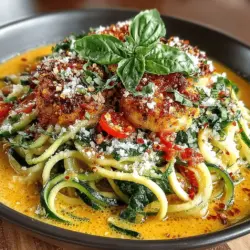 To start your Creamy Garlic Parmesan Zoodles, the first step is to prepare the zoodles, or zucchini noodles. This process begins with selecting fresh, firm zucchinis. Aim for medium-sized zucchinis as they have the ideal balance of flavor and moisture.