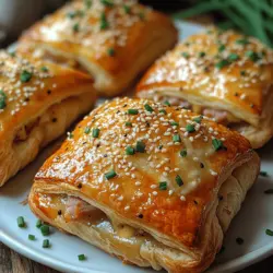 In the realm of quick and delightful appetizers, few dishes shine as brightly as savory ham Swiss puff pastry bites. These delectable morsels encapsulate the essence of comfort food, blending the rich flavors of ham and Swiss cheese with the flaky, buttery goodness of puff pastry. Perfect for entertaining guests or as a satisfying snack for yourself, this recipe stands out for its simplicity and versatility.