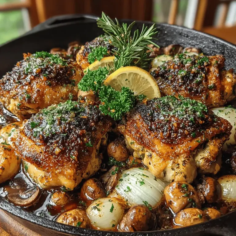 In the world of comfort food, few dishes evoke warmth and satisfaction like a well-prepared chicken and mushroom bake. This Savory Herb Infusion recipe not only highlights the rich flavors of bone-in chicken thighs and assorted mushrooms but also provides an opportunity to embrace the art of slow cooking. Whether you’re gathering family for a Sunday dinner or looking to impress guests at a special occasion, this dish serves as a culinary embrace that promises to tantalize the taste buds.