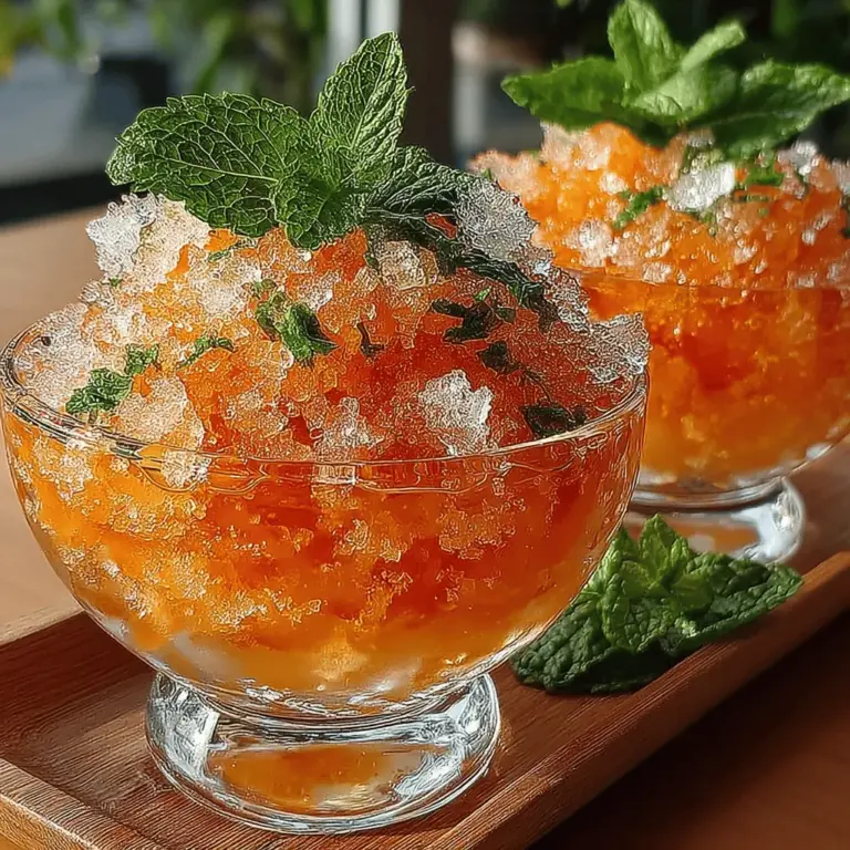 As summer approaches, the need for refreshing and revitalizing treats becomes paramount. One of the most delightful ways to embrace the season is with a Peach Tea Granita. This frozen dessert artfully combines the luscious sweetness of ripe peaches with the invigorating essence of tea, creating a treat that not only cools you down but also tantalizes your taste buds. Granita, which has its roots in Italian cuisine, has evolved into a popular frozen delicacy that can be adapted with various flavors and ingredients. This Peach Tea Granita offers an elegant yet simple way to savor seasonal fruits while enjoying a sophisticated dessert.