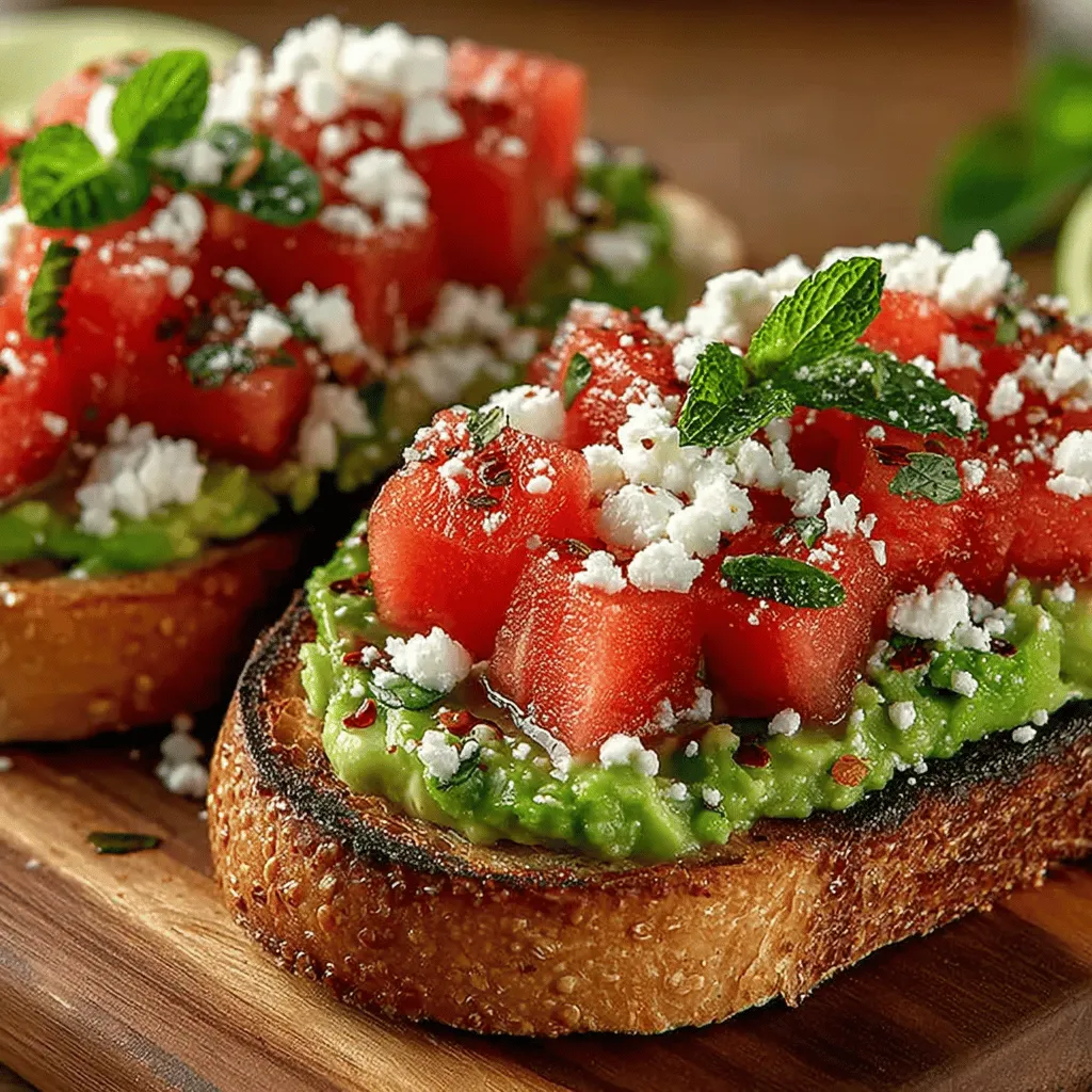 In recent years, avocado toast has transformed from a simple breakfast option into a culinary phenomenon. This dish has graced the menus of trendy cafés and home kitchens alike, becoming a symbol of health-conscious eating. Its creamy, rich flavor combined with the ability to pair seamlessly with a myriad of toppings has made avocado toast a beloved staple for many. However, as food enthusiasts continue to explore innovative flavor combinations, the classic avocado toast is getting an exciting makeover. Enter the Watermelon Avocado Toast Delight—a refreshing twist that marries the creamy texture of ripe avocados with the juicy sweetness of watermelon. This unique combination not only tantalizes the taste buds but also offers a nutritious option perfect for any meal.